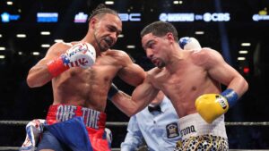 Keith Thurman in action againts Danny Garcia